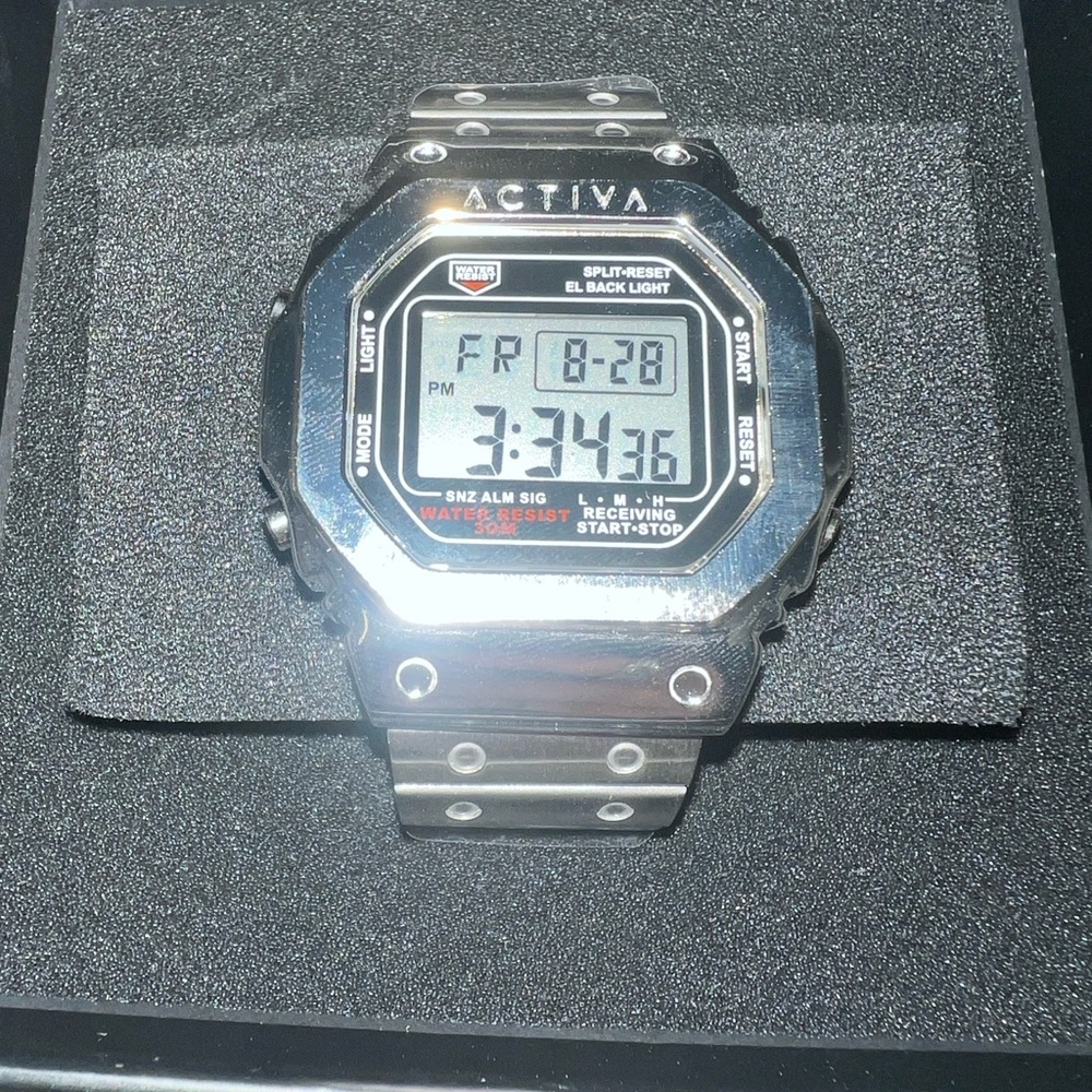 Activa X Invicta Digital Unisex Watch - 44.5mm, Silver